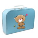 Kinderkoffer 16 cm blau mit Bär
