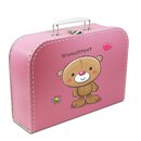 Kinderkoffer 30 cm pink mit Bär und Wunschname