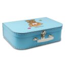 Kinderkoffer 16 cm blau mit Bär und Wunschname