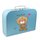 Kinderkoffer 16 cm blau mit Bär und Wunschname