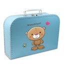 Kinderkoffer 40 cm blau mit Bär und Wunschname