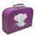 Kinderkoffer 40 cm violett mit Elefant