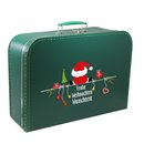 Pappkoffer 40 cm dunkelgrün mit Weihnachtsmann...