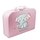Kinderkoffer 25 cm rosa mit Elefant und Wunschtext