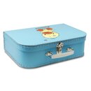 Kinderkoffer blau mit Ente und Wunschtext