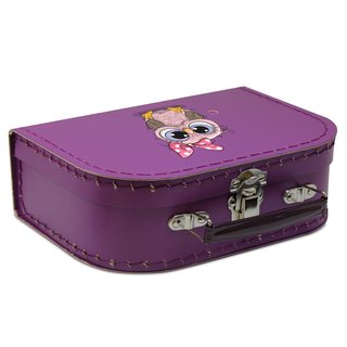 Kinderkoffer violett mit Eule