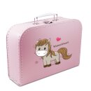Kinderkoffer 16 cm rosa mit Pferd und Wunschtext