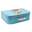 Kinderkoffer 45 cm blau mit Füchsen