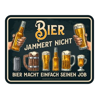 Blechschild mit Motiv/Spruch "Bier jammert nicht"