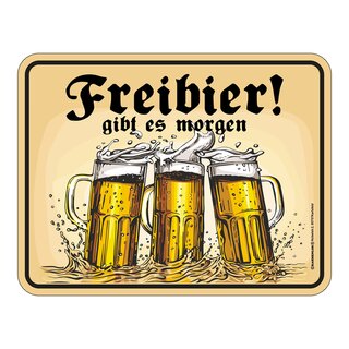 Blechschild mit Motiv/Spruch "Freibier"