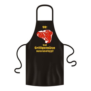 Grillschürze schwarz "Grillgemüse"