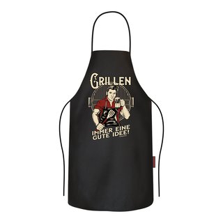 Grillschürze schwarz "Grillen immer gute Idee"