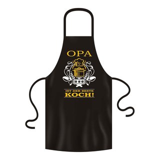 Grillschürze schwarz "Opa bester Koch"