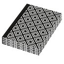 4er Pack Notizbuch / Kladde dotted "black & white Rhombus" DIN A5