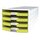 HAN Schubladenbox IMPULS - A4/C4, 4 offene Schubladen, weiß/lemon 1013-50