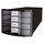 HAN Schubladenbox IMPULS - A4/C4, 4 geschlossene Schubladen, schwarz/transluzent-klar 1012-363