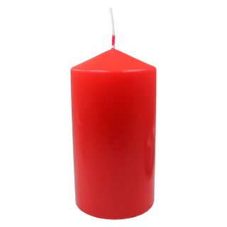 Stumpenkerze rot, (Ø x H) ca. 70 x 130 mm einzeln in Folie