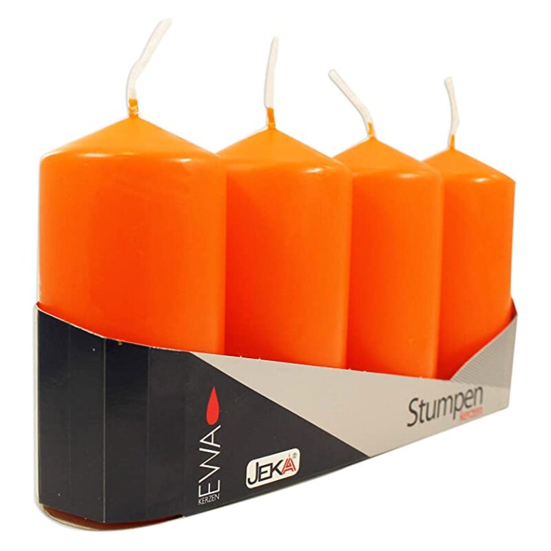 4er Tray Stumpenkerzen orange Größe (Ø x H): ca. 50 x 100 mm, 6,49 €