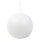 Kugelkerze weiß, Ø 80 mm, einzeln in Folie