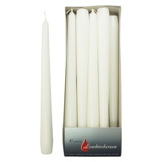 Spitzkerzen weiß, ca. 22 x 240 mm, 10 Stück/Pack