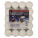 18er Pack Pyramidenteelichte mit Alu-Hülle (18 x 40...