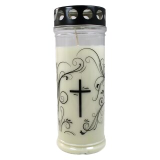 12er Pack Gedenkkerzen "Black Ornament" Größe (Ø x H): ca. 75 x 210 mm