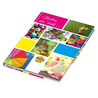 2er Pack Notizbuch / Kladde liniert Farbwelten DIN A5