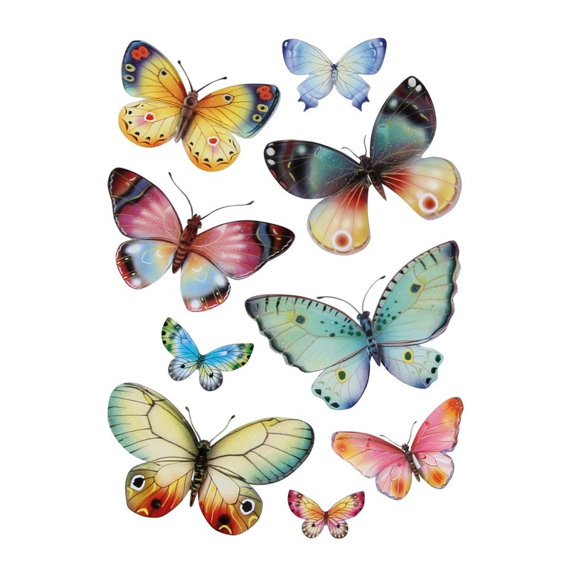 D6E1 LED Schmetterlings-Wand-Aufkleber Glühender Schmetterling 3D  Mit Saugnapf 