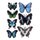 Sticker Glitzer-Schmetterling 3D (7er Set) sortiert