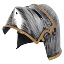 Ritterhelm Royal silber mit spitzem Visier