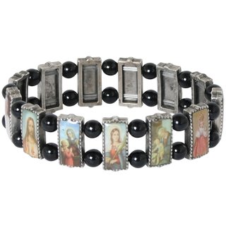 Metall-Armband mit religiösen Motiven