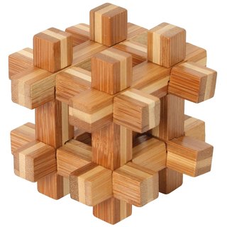 Bambus-Puzzle Kugel im Käfig
