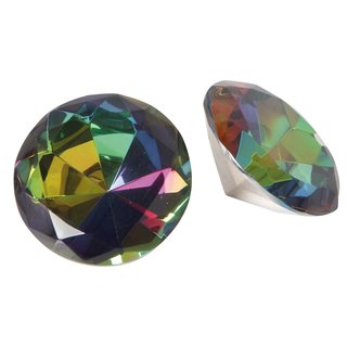 Glasdiamanten Set (2) schimmernd 5 cm