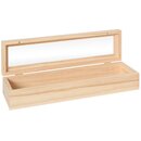 Holzbox mit Glasdeckel 31x8,5x6 cm
