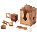 Holz-Flaschenpuzzle braun