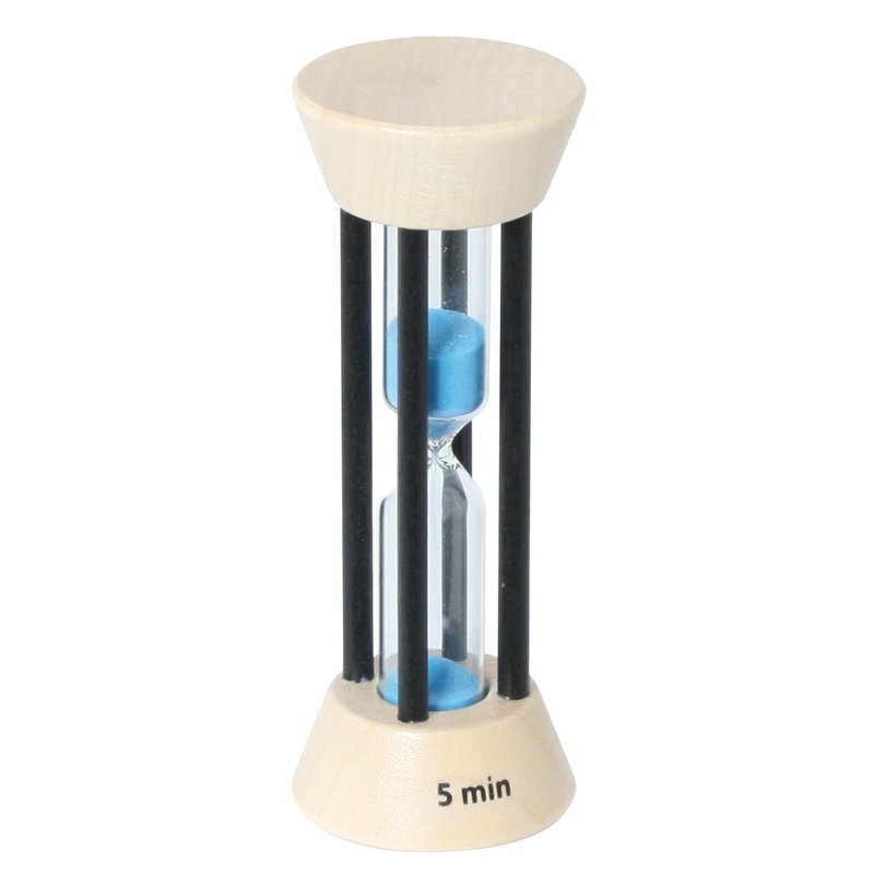 EQLEF Sanduhr – 16 Cm Groß, 5-Minuten-Laufzeit, Blau, Aus Acryl & Glas