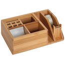 Schreibtischständer mit Klebefilm-Abroller Bambus/Alu