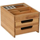 Schreibtischbox M Bambus/Alu