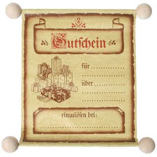 Gutscheinrolle neutral mittel