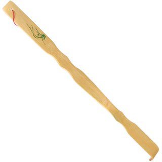 LSHOW Bambus Rckenkratzer Mit Massagerollen - Langer Holzgriff - Juckreiz-Linderung  Massage Roller
