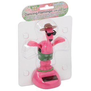 Solar-Flamingo mit Hut