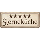 Schild Spruch "Sterneküche" 27 x 10 cm...