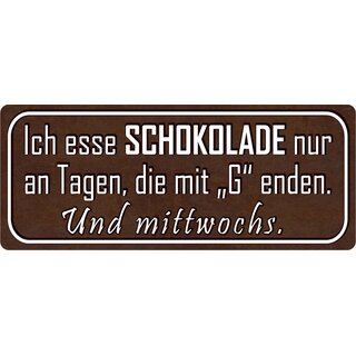 Metallschild mit Magnet /"Essen ist ein Bedürfnis,Genießen eine Kunst /"