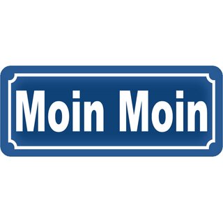 Schild Spruch Moin Moin 27 x 10 cm Blechschild