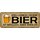 Schild Spruch "Leben ohne Bier ist möglich - sinnlos" 27 x 10 cm Blechschild