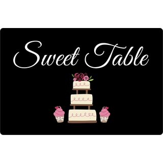 Schild Spruch Sweet Table 20 x 30 cm Blechschild