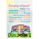 Schild Spruch "Camping entspannt - Natur Liebe...