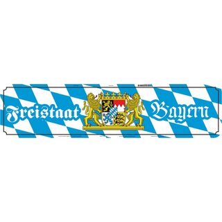 Schild Wappen "Freistaat Bayern" 46 x 10 cm Blechschild
