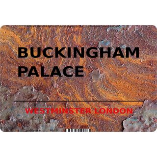Schild Buckingham Palace Steinoptik 20 x 30 cm Blechschild