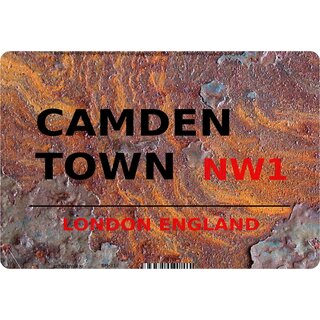 Schild Camden Town NW1 Steinoptik 20 x 30 cm Blechschild